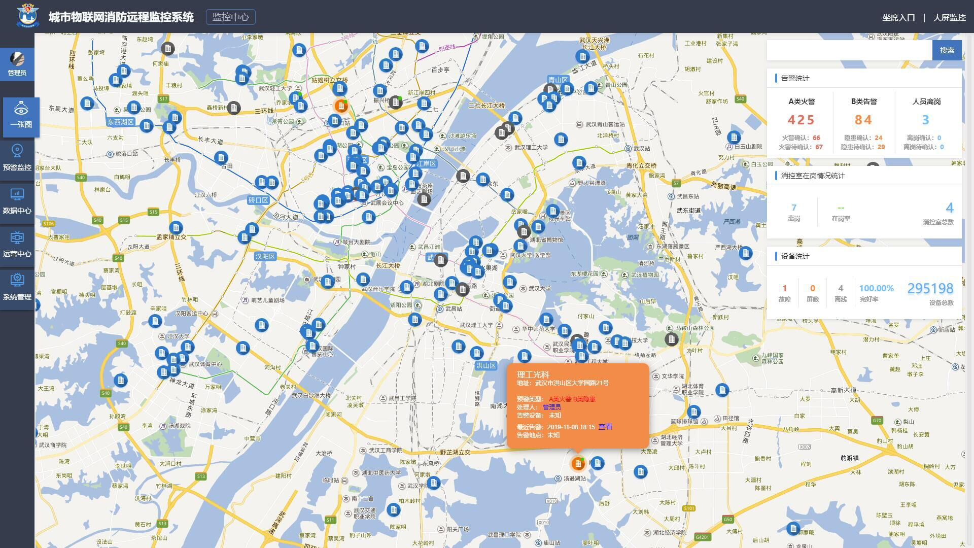 城市物联网消防远程监控平台